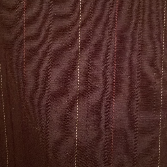 Brown With Subtle Pin Stripe dress pants with wide legs. - Picture 2 of 4